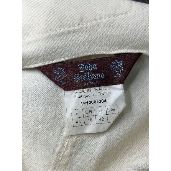 Vintage John Galliano 90s Denim Stretch Bodycon Mini Short Dress 10 M 1990s Y2k - Picture 4 of 4